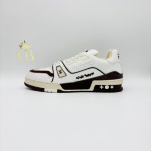 Sneakers Trainer White And Brown Crayon