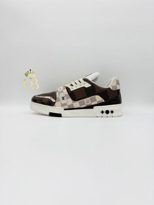 Sneakers Trainer Coffee And Beige Domino Signature