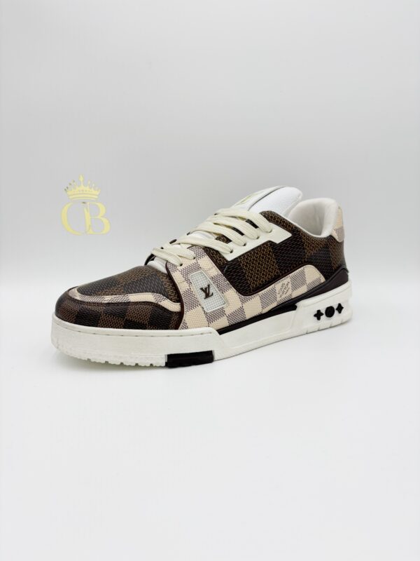 Sneakers Trainer Coffee And Beige Domino Signature - Imagen 2