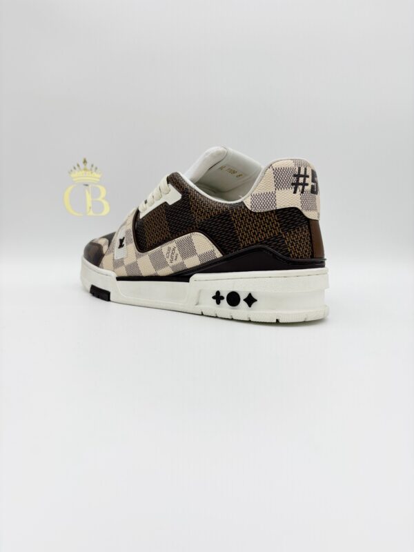 Sneakers Trainer Coffee And Beige Domino Signature - Imagen 3