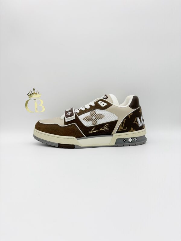 Sneakers Trainer Caffee White Monogram Flower