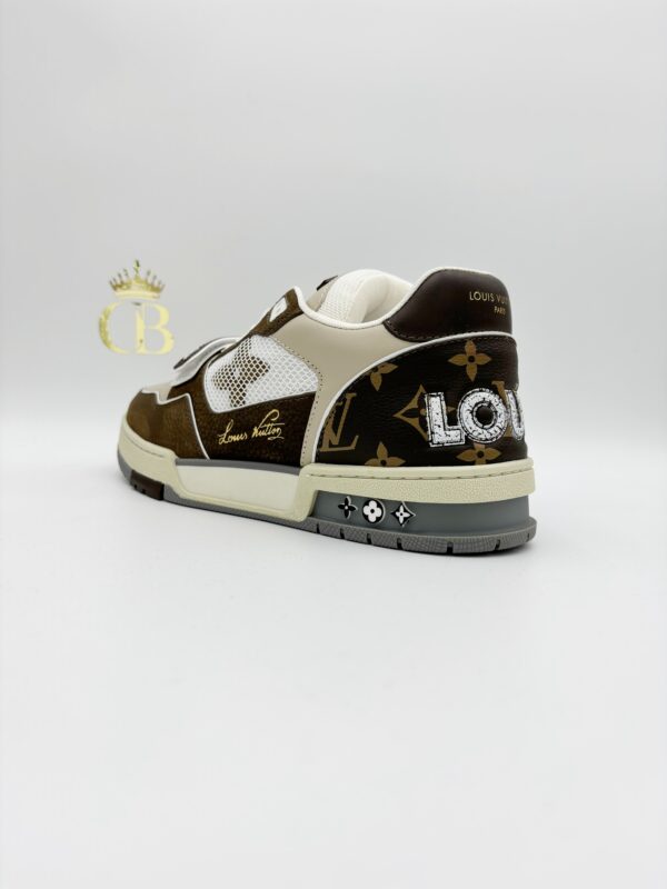 Sneakers Trainer Caffee White Monogram Flower - Imagen 3