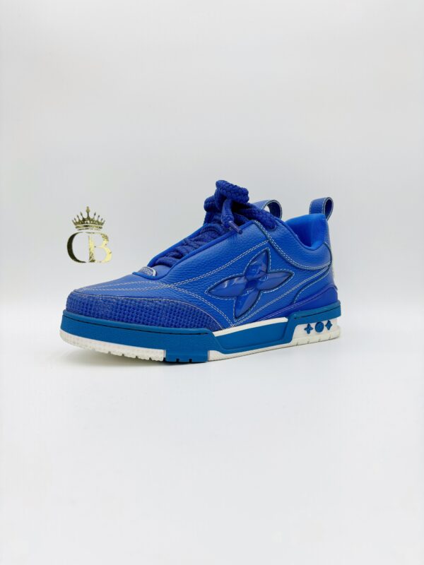 Sneakers Trainer Blue Black Flower - Imagen 2