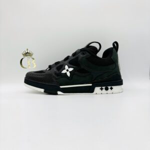 Sneakers Trainer Black And White Flower