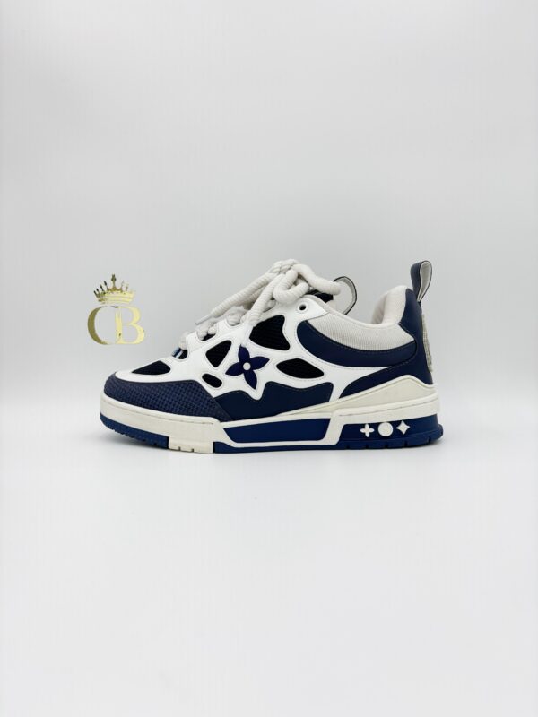 Sneakers Sky Blue And White Flower