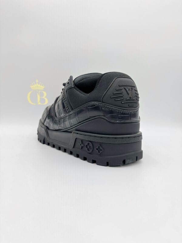 Sneakers Trainer Maxi Black Snake Leather - Imagen 3