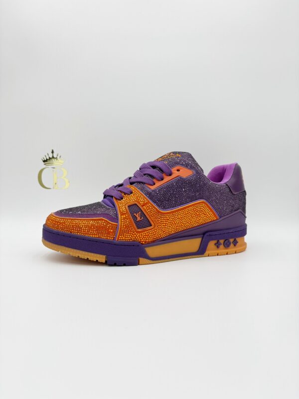 Sneakers Trainer Orange And Purple Cristals - Imagen 2