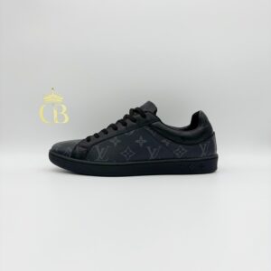 Sneakers Rivoli Black Leather Gray Monogram