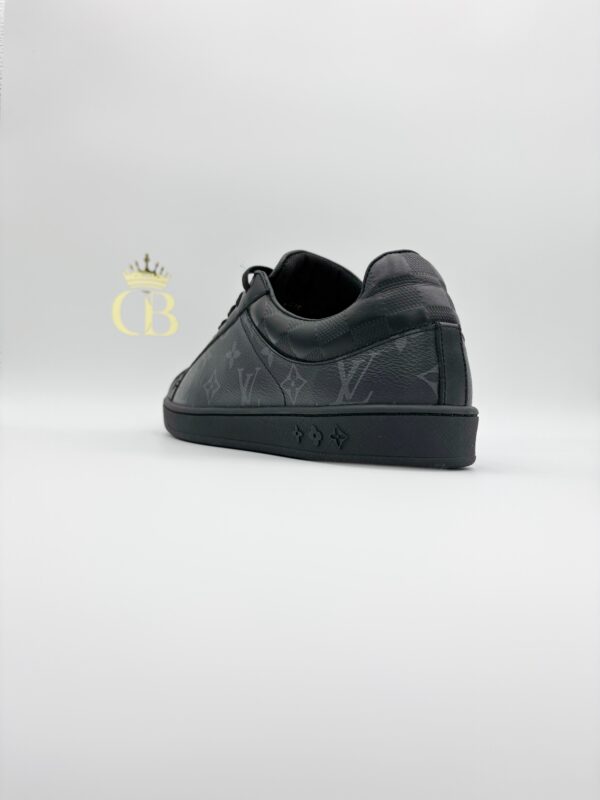 Sneakers Rivoli Black Leather Gray Monogram - Imagen 3
