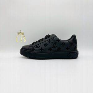 Sneakers Black Platafom Monogram Cloth Low-top