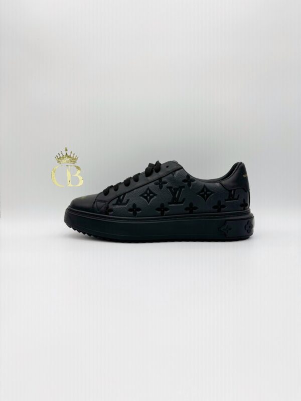 Sneakers Black Platafom Monogram Cloth Low-top