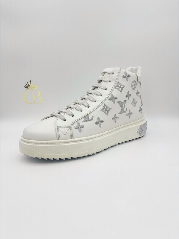 Sneakers Black Platafom White Monogram Leather High-top - Imagen 2