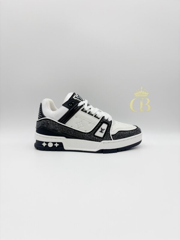 Sneakers Trainer white black cristals