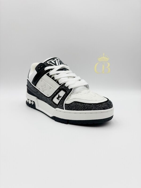 Sneakers Trainer white black cristals - Imagen 2