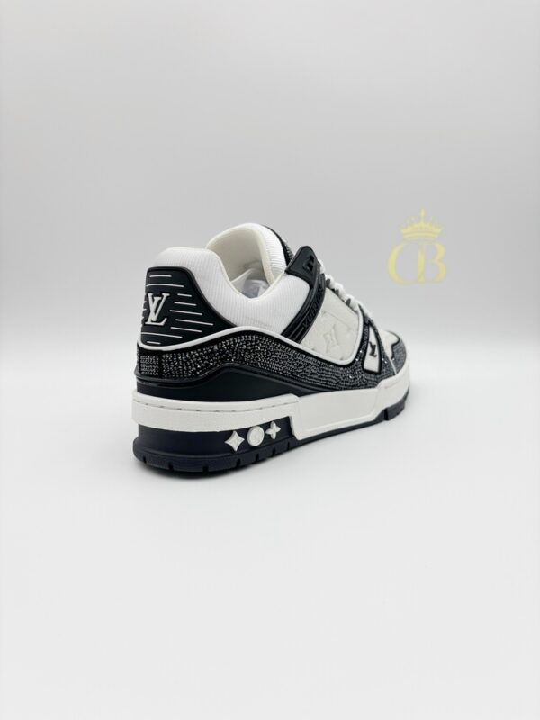 Sneakers Trainer white black cristals - Imagen 3