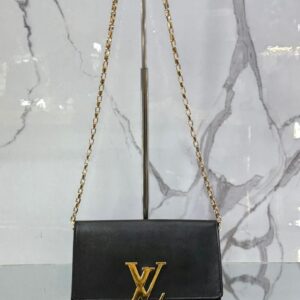 Black LV Gold Chain