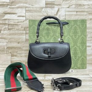 Small GG Black Leather