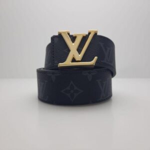 Luis vuitton negro monogram hebilla dorada