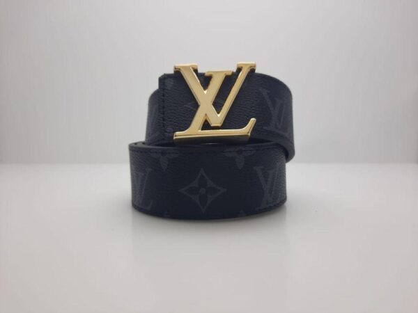 Luis vuitton negro monogram hebilla dorada