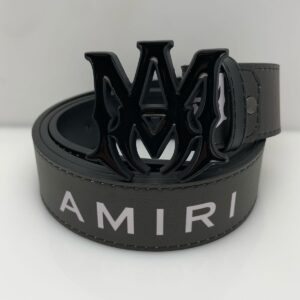 Amiri hebilla negra metalica