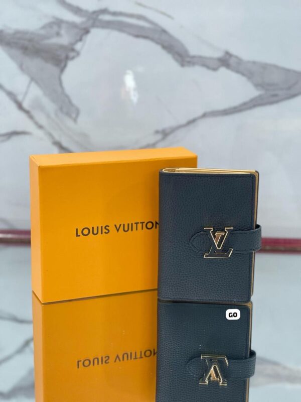 Beige Wallet W/Beige LV Leather an Clasp