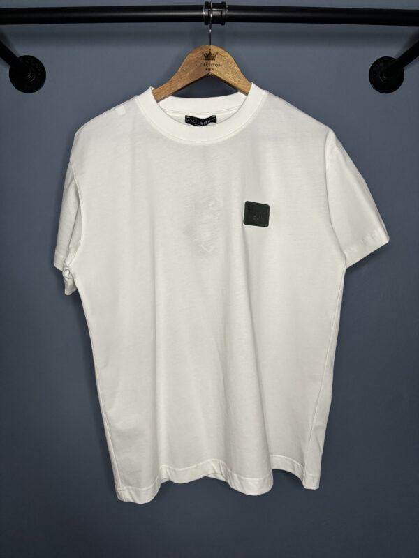Dolce gabbana blanca parche piel