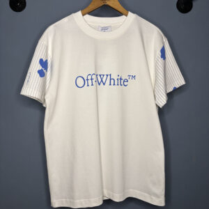 Off White blanca Letrero azul