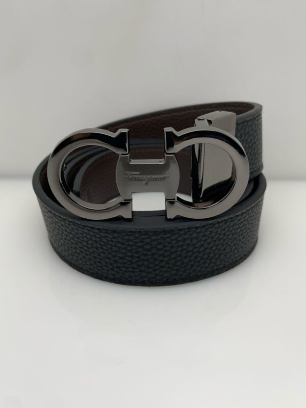 Ferragamo Hebilla negro metalico