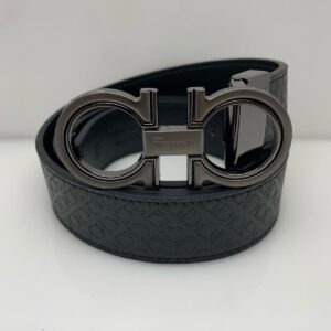 Ferragamo Hebilla gris metalico