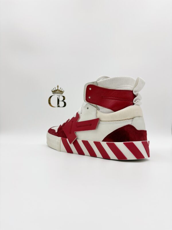 Sneakers Vulcanized High-Top White Red Stripes - Imagen 3