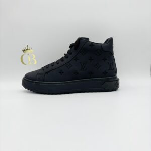 Boots Black Leather Monogram
