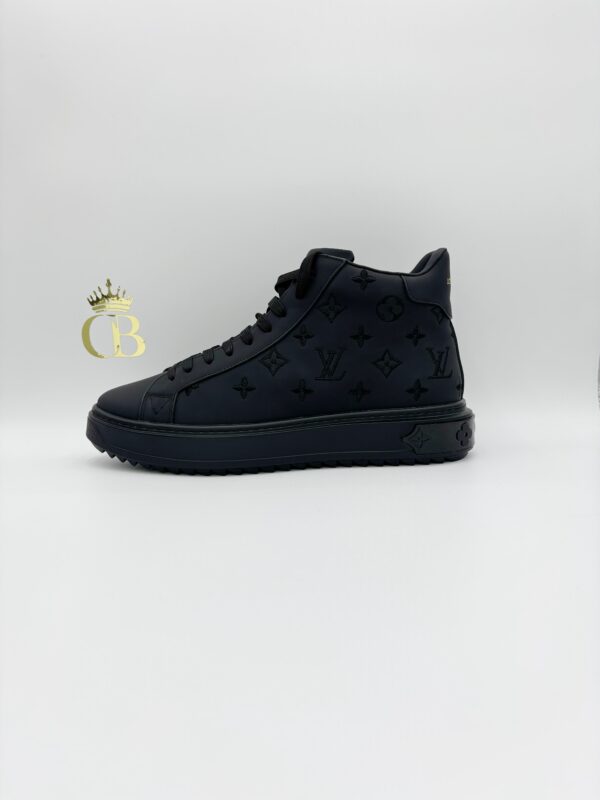 Boots Black Leather Monogram