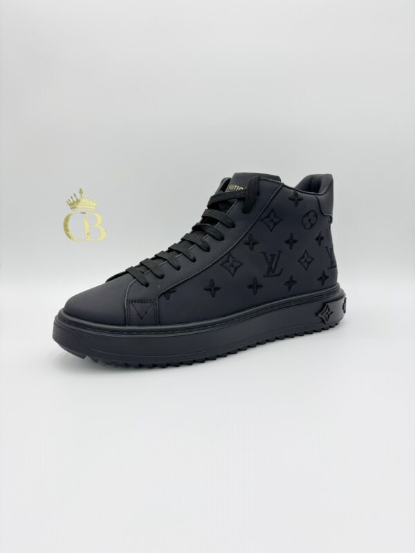Boots Black Leather Monogram - Imagen 2
