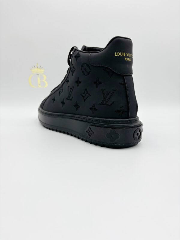 Boots Black Leather Monogram - Imagen 3