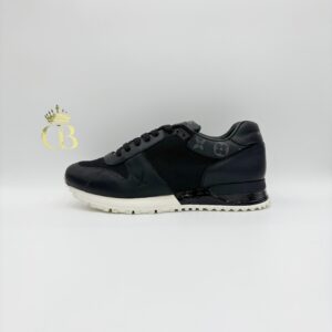 Sneakers Run Away Black Suede And Leather