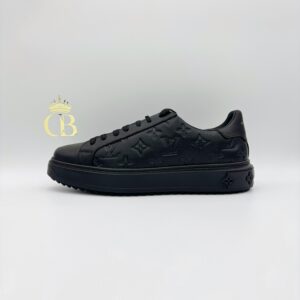 Sneakers Black Platafom Monogram Leather Low-top