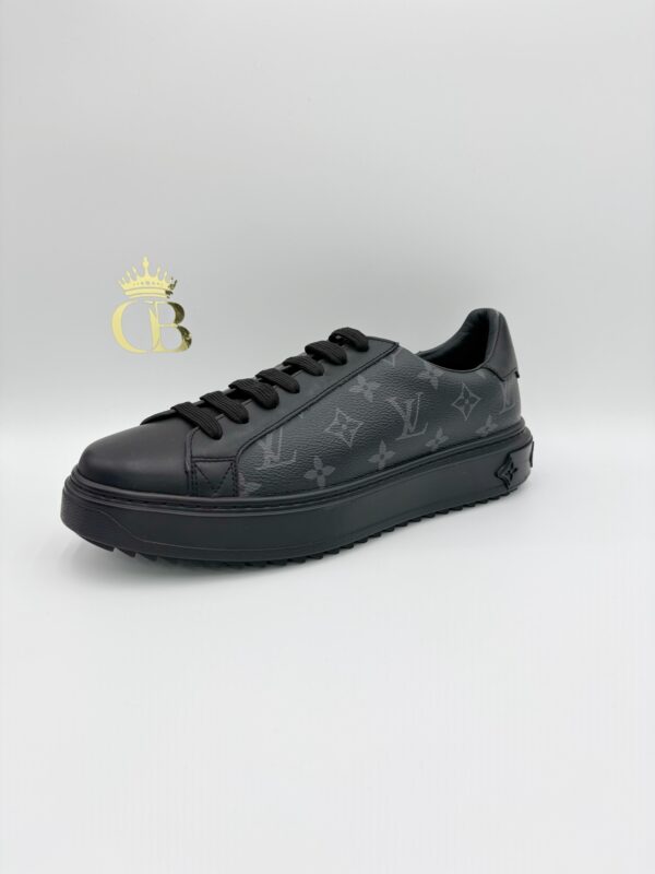 Sneakers Black Platafom Gray Monogram Leather Low-top - Imagen 2