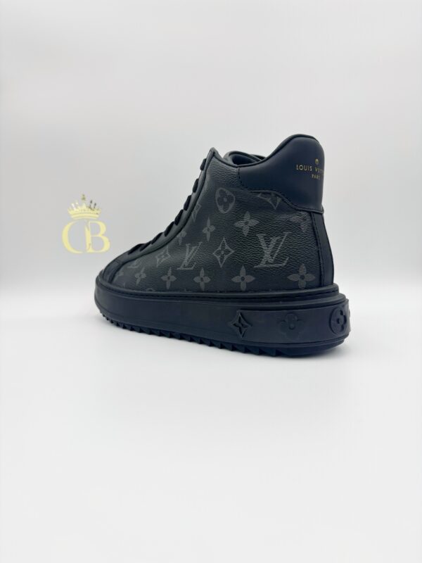 Sneakers Black Platafom Gray Monogram Leather High-top - Imagen 3