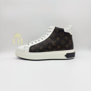 Sneakers Black Platafom Brown Monogram Leather High-top