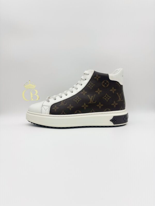 Sneakers Black Platafom Brown Monogram Leather High-top