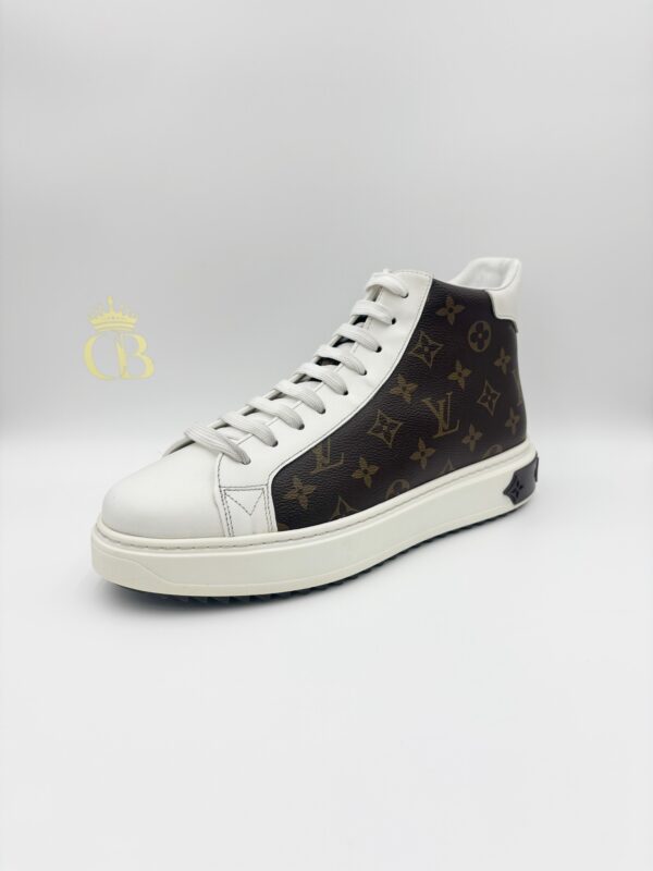 Sneakers Black Platafom Brown Monogram Leather High-top - Imagen 2