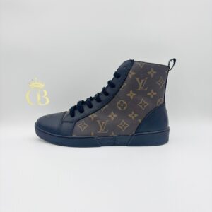 Sneakers Match Coffe And Black Monogram  High-Top
