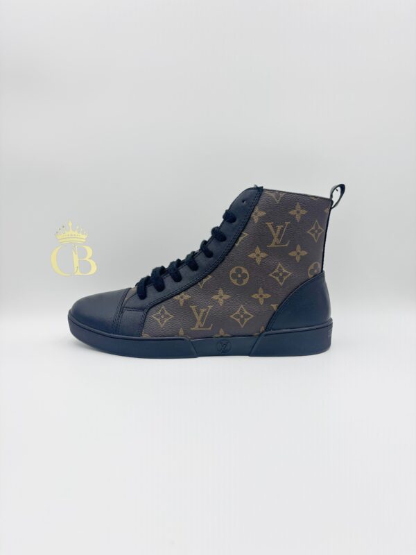Sneakers Match Coffe And Black Monogram  High-Top