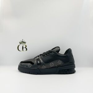 | Trainer Black leather/monogram & suede