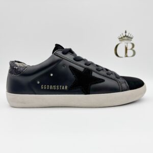 | Super-star black leather|suede