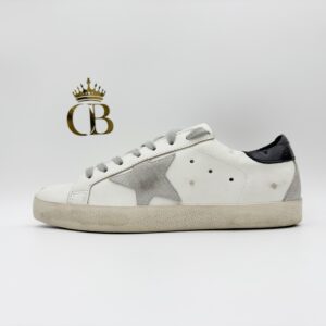 | GG White| Gray Star Suede
