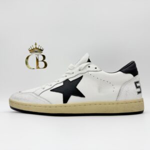| Low-top Sky Star White| Black Leather Star