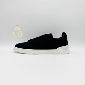 | Triple Stich Black Suede with Brown