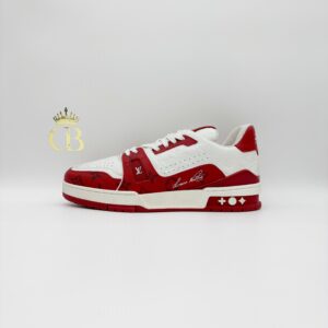 | Trainer Red|White Monogram Signature