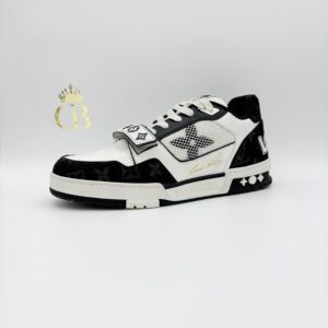 | Trainer Black Denim With Stripes